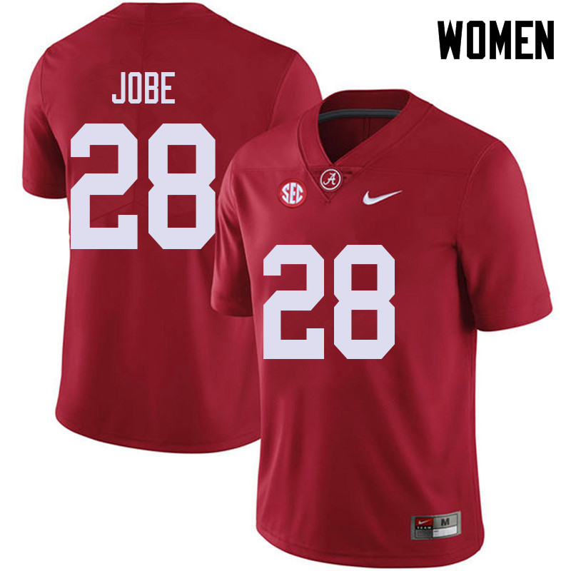 Alabama Crimson Tide Women's Josh Jobe #28 Red NCAA Nike Authentic Stitched 2018 College Football Jersey IJ16N02RX